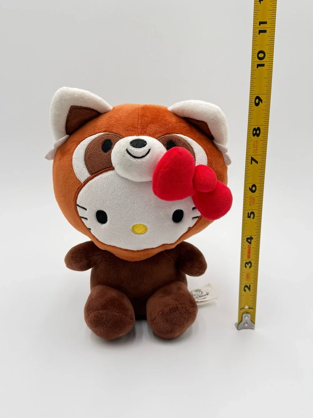 Hello Kitty Sanrio Red Panda Plush Fiesta 2025 Stuffed Animal Brown Red Bow